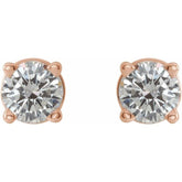 14K Rose 1/3 CTW Natural Diamond Stud Earrings